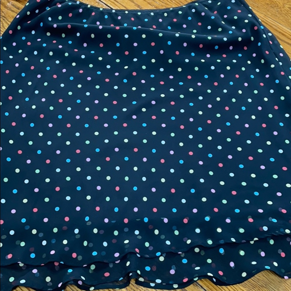 George brand black polka dot skirt, size 14
